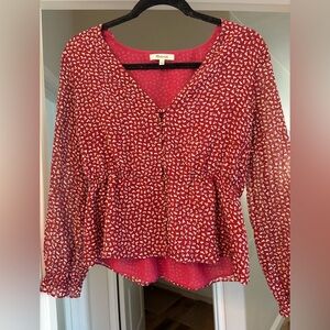 Madewell red blouse